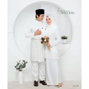 7 ITEM - 1 HARGA Bridal Set BAJU KURUNG KYRANA In OFF WHITE | Nikah Kahwin |Tunang | BY MOFF2U