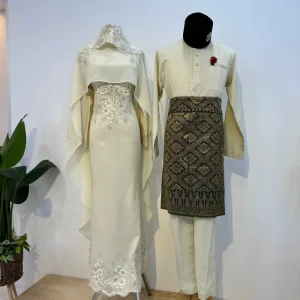 7 ITEM - 1 HARGA Bridal Set DRESS ASTIANA In CREAM| Nikah Kahwin |Tunang | BY MOFF2U