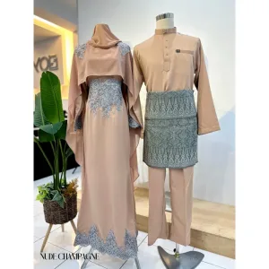 7 ITEM - 1 HARGA Bridal Set DRESS ASTIANA In SALMON | Nikah Kahwin |Tunang | BY MOFF2U