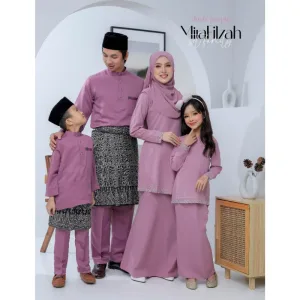 Moff Set Family BAJU Kurung Moden MIRA Filzah IN DUSTY PURPLE I Dewasa | Budak by MOFF2U