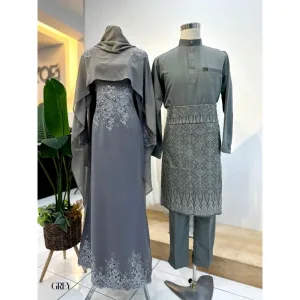 7 ITEM - 1 HARGA Bridal Set DRESS ASTIANA In GREY | Nikah Kahwin |Tunang | BY MOFF2U