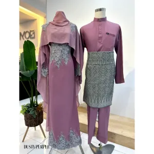 7 ITEM - 1 HARGA Bridal Set DRESS ASTIANA In DUSTY PURPLE | Nikah Kahwin |Tunang | BY MOFF2U