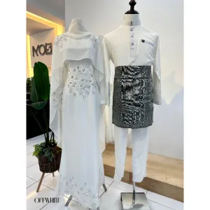 7 ITEM - 1 HARGA Bridal Set DRESS ASTIANA In OFF WHITE | Nikah Kahwin |Tunang | BY MOFF2U