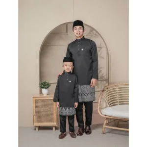 MOFF Baju Melayu Slim Fit | Sakura Slimfit In Black | Raya 2024 | BAJU MELAYU DEWASA | BAJU MELAYU BUDAK | BAJU RAYA
