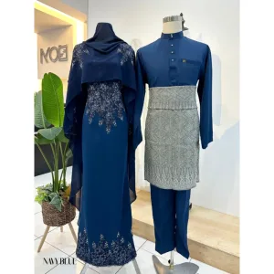 7 ITEM - 1 HARGA Bridal Set DRESS ASTIANA In NAVY BLUE | Nikah Kahwin |Tunang | BY MOFF2U