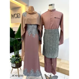 7 ITEM - 1 HARGA Bridal Set DRESS ASTIANA In ROSEGOLD | Nikah Kahwin |Tunang | BY MOFF2U