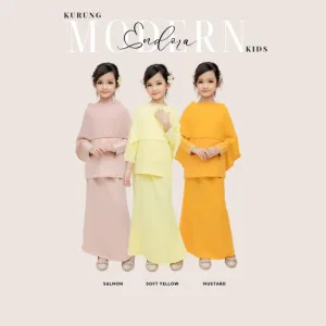 NEW DESIGN KURUNG MODEN ENDORA KIDS IN 3 COLOUR I NIKAH I TUNANG I SANDING BY MOFF COLLECTION