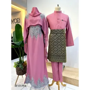 7 ITEM - 1 HARGA Bridal Set DRESS ASTIANA In DUSTY PINK | Nikah Kahwin |Tunang | BY MOFF2U