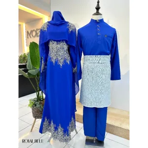 7 ITEM - 1 HARGA Bridal Set DRESS ASTIANA In ROYAL BLUE | Nikah Kahwin |Tunang | BY MOFF2U