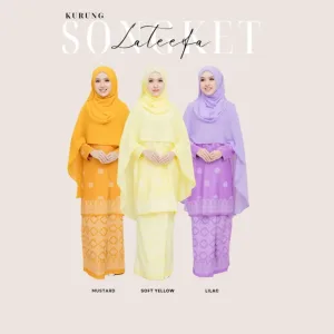 NEW DESIGN KURUNG MODEN QUEEN LATEEFA IN 3 COLOUR I KURUNG MODEN I CAPE BY MOFF COLLECTION