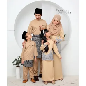 Set Family Baju Kurung Moden Kyrana In Mocha I Kurung Moden I Ayah Anak I Ibu I Moden I Set Family By Moff2u