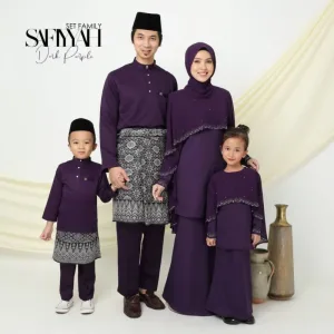 Set Family Kurung Moden Safiyyah In DARK PURPLE I Kurung Moden I Ayah Anak I Ibu I Moden I Set Family By Moff2u