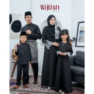 SET FAMILY ABAYA WIJDAN BAJU MELAYU IN BLACK RAYA 2026 | ABAYA BY MOFF2u