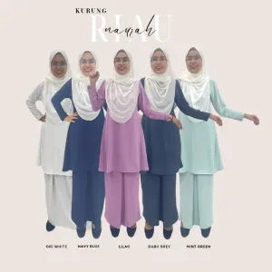 KURUNG MODEN NAURAH IN 5 COLOUR I KURUNG MODEN PLAIN BY MOFF COLLECTION