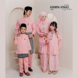 Set Family KEBARUNG IN PEACH I KEBARUNG Moden I Ayah Anak I Ibu I Moden I Set Family By Moff2u