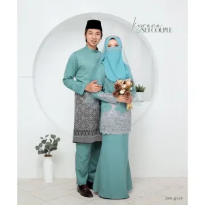 7 ITEM - 1 HARGA Bridal Set BAJU KURUNG KYRANA In PINE GREEN | Nikah Kahwin |Tunang | BY MOFF2U