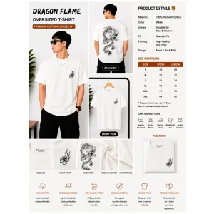 DRAGON FLAME Oversized T-Shirt