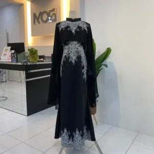 8 ITEM - 1 HARGA Bridal Set DRESS AFIYA IN BLACK | Nikah Kahwin |Tunang | BY MOFF2U