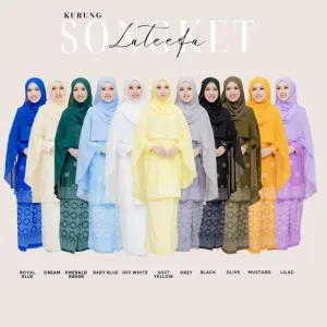 NEW DESIGN KURUNG MODEN QUEEN LATEEFA PLUSSIZE IN 11 COLOUR I KURUNG MODEN I CAPE BY MOFF COLLECTION