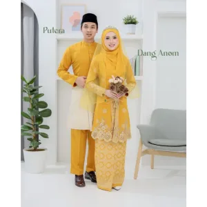 6 ITEM - 1 HARGA Bridal Set BAJU KEBARUNG Dang Anom In Mustard | Nikah Kahwin |Tunang | BY MOFF2U