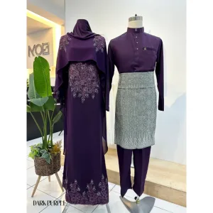 7 ITEM - 1 HARGA Bridal Set DRESS ASTIANA In DARK PURPLE | Nikah Kahwin |Tunang | BY MOFF2U
