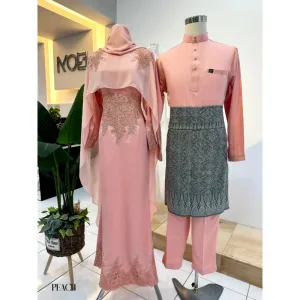 7 ITEM - 1 HARGA Bridal Set DRESS ASTIANA In PEACH | Nikah Kahwin |Tunang | BY MOFF2U
