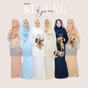 NEW DESIGN BAJU KURUNG MODEN KYRANA 6 WARNA I NIKAH I TUNANG I SANDING KAHWIN BY (MOFF COLLECTION)