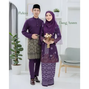 6 ITEM - 1 HARGA Bridal Set BAJU KEBARUNG Dang Anom In Dark Purple | Nikah Kahwin |Tunang | BY MOFF2U