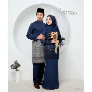 7 ITEM - 1 HARGA Bridal Set BAJU KURUNG KYRANA In NAVY BLUE| Nikah Kahwin |Tunang | BY MOFF2U