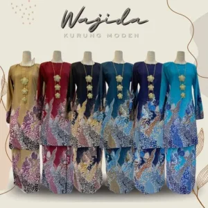 KURUNG MODEN WAJIDA CORAK BATIK | BATIK MALAYSIA | CORAK BATIK PRINTED | MATERIAL VALENTINO SILK