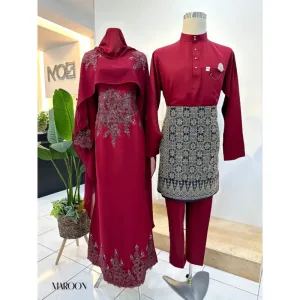 7 ITEM - 1 HARGA Bridal Set DRESS ASTIANA In MAROON | Nikah Kahwin |Tunang | BY MOFF2U