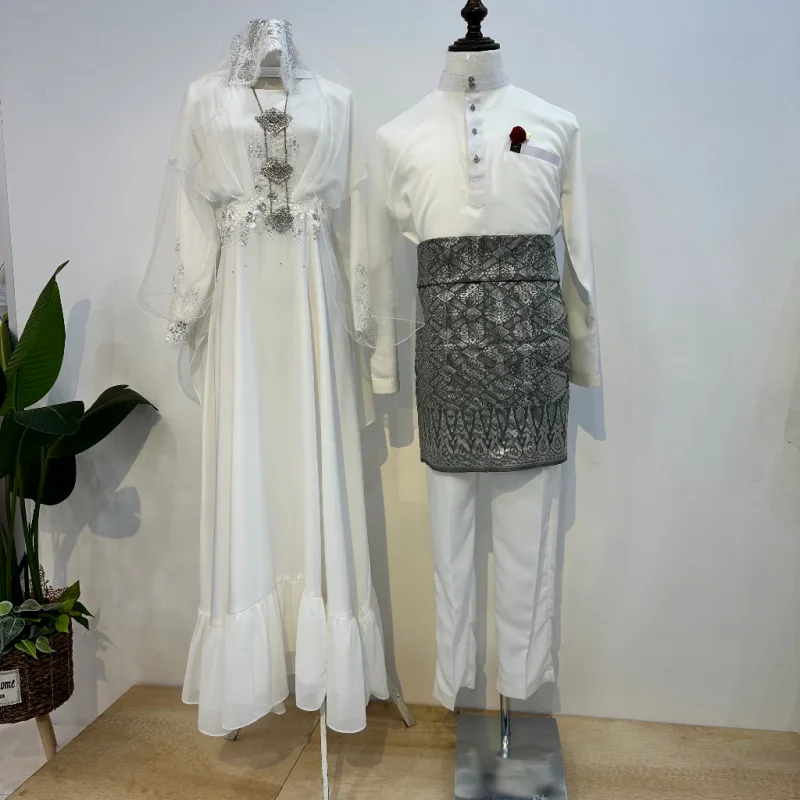 8 ITEM - 1 HARGA Bridal Set DRESS In OFF WHITE | Nikah Kahwin |Tunang | BY MOFF2U thumbnail 5