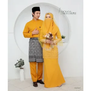 7 ITEM - 1 HARGA Bridal Set BAJU KURUNG KYRANA In MUSTARD | Nikah Kahwin |Tunang | BY MOFF2U
