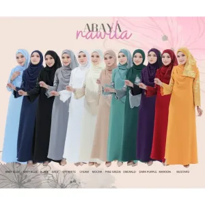 NEW JUBAH ABAYA KEBARUNG NAWILA PLUSIZZE SEKALI SHAWL I DINNER I KENDURI I MAJLIS AKIKAH I TUNANG BY MOFF COLLECTION