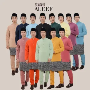 BAJU MELAYU SLIMFIT ALEEF | BAJU MELAYU SLIM FIT | BAJU MELAYU DEWASA | BAJU MELAYU | NIKAH|TUNANG BY MOFF2U