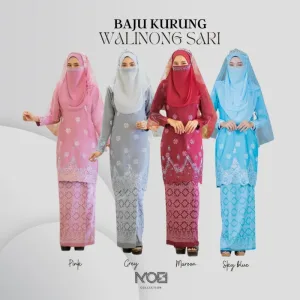 BAJU KURUNG SONGKET | KURUNG MODEN WALINONG SARI ADA 4 WARNA (MOFF COLLECTION)