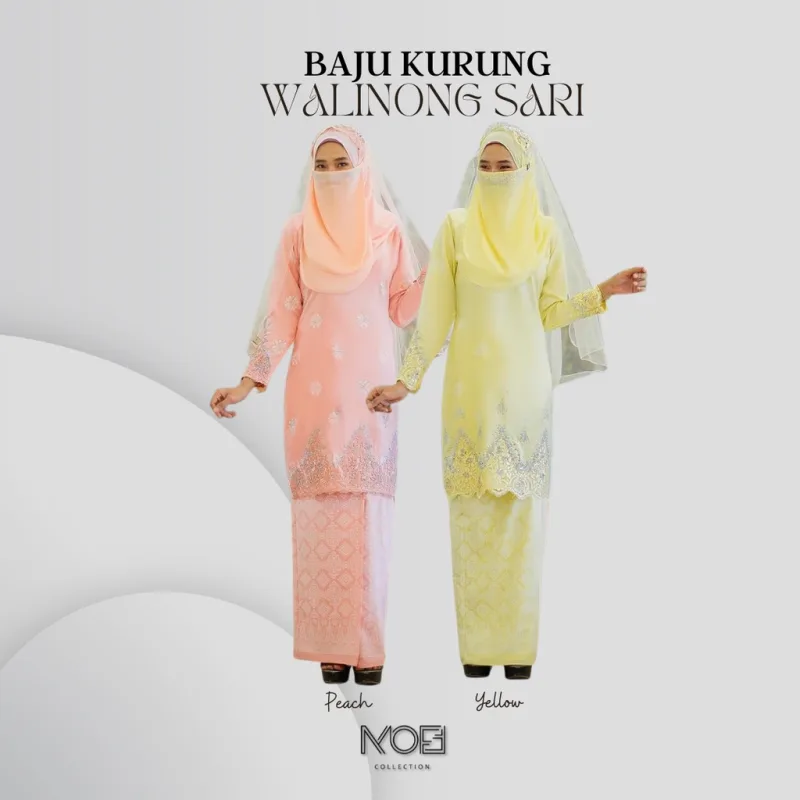 BAJU KURUNG SONGKET | KURUNG MODEN WALINONG SARI ADA 2 WARNA (MOFF COLLECTION) thumbnail 5