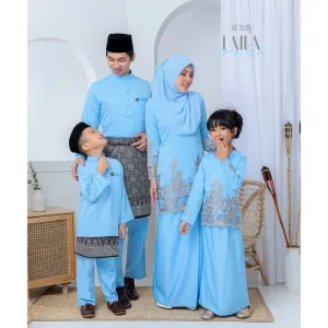 FULL SET FAMILY RAYA SEDONDON | BAJU KURUNG LAILA| KURUNG MODEN BABY BLUE | BAJU KURUNG RAYA 2023| BAJU MELAYU SEDONNON