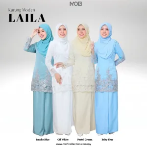 BAJU KURUNG MODEN LAYLA | BAJU KURUNG LACE SULAM ADA 5 WARNA (MOFF COLLECTIONS)
