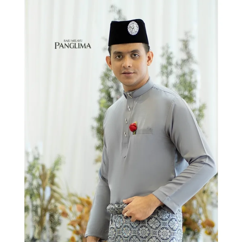 BAJU Melayu Moden Panglima In Grey | BAJU MELAYU DEWASA BY MOFF2U thumbnail 4