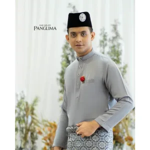 BAJU Melayu Moden Panglima In Grey | BAJU MELAYU DEWASA BY MOFF2U