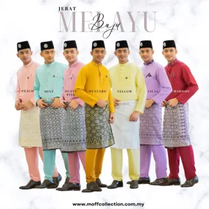 MOFF BAJU Melayu Moden Jebat In 7 COLOUR | BAJU MELAYU DEWASA