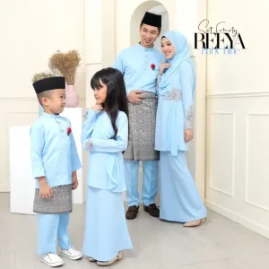 SET FAMILY BAJU KURUNG LACE | BAJUKURUNG KIDS BAJU KURUNG REEYA | KURUNG BUDAK RAYA 2023 BY MOFF2U