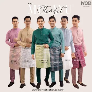 MOFF Baju Melayu Slim fit Sakura | Baju melayu I Baju melayu 2024 | Baju Melayu DEWASA