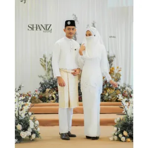 MOFF Bridal Set BAJU KURUNG Shaniz In Off white | Nikah Kahwin | Tunang | Full set Kurung Moden