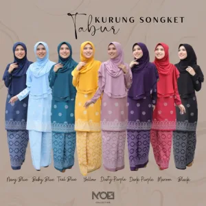 BAJU KURUNG SONGKET TABUR| Khimar Umairah |tudung BY MOFF2U