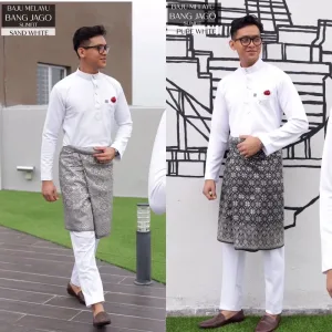 BAJU MELAYU BANG JAGO PUTIH /OFF WHITE | BAJU MELAYU SLIM FIT | BAJU MELAYU DEWASA | BAJU MELAYU | NIKAH|TUNANGBY MOFF2U