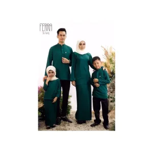 set family BAJU KURUNG Ferra Kurung Kedah [ADULT] | Wudhu' Friendly BY MOFF2U
