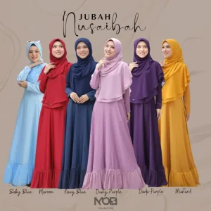 Set BAJU BAJU Nusaibah Jubah & Khimar Umairah | TUDUNG | BAJU DRESS BY MOFF COLLECTION