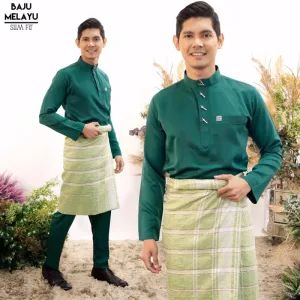 BAJU MELAYU Sakura Slim fit In Emerald Green |baju melayu moden | baju melayu slim fit
